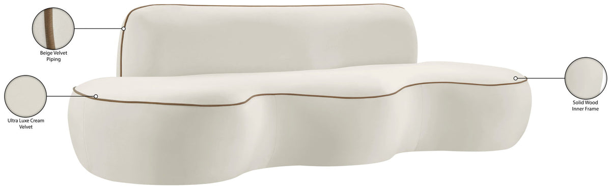 Swerve - Velvet 101" Upholstered Sofa