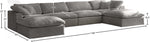 Cozy - 6 Piece Modular Double Chaise Sectional