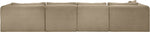 Shaggy - Fabric 5 Piece Modular Sectional With Chaise And Ottoman