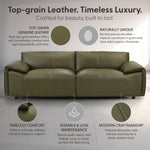 Tanner - Leather Sofa With Padded Arms