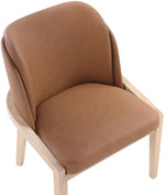 Navo - Faux Leather Upholstered Dining Chair - Natural Base
