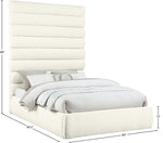 Adam - Chenille Fabric Bed With 89" Headboard