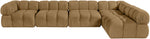 Orin - Velvet 5 Piece Modular Sectional