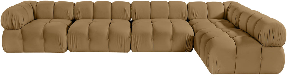 Orin - Velvet 5 Piece Modular Sectional