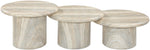 Emara - 3 Piece Concrete And Fiberglass Indoor / Outdoor Coffee Table