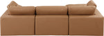 Comfy - 4 Piece Faux Leather Modular Sectional With Chaise