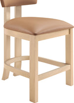 Lavrin - Vegan Leather Counter Stool (Set of 2) - Natural Base