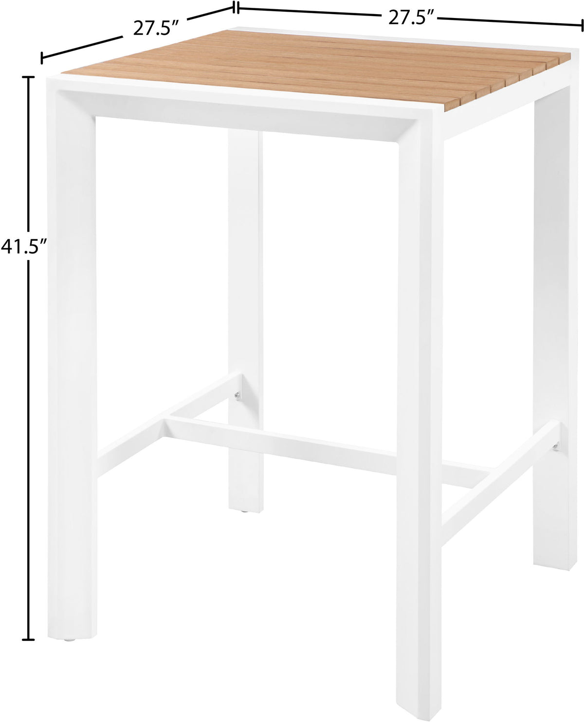 Nizuc - Outdoor Patio Square Bar Table