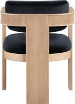 Sacha - Velvet Dining Chair With Natural Base (Set of 2)