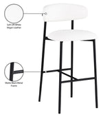 Lupita - Vegan Leather Upholstered Bar Stool With Matte Black Frame (Set of 2)
