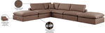 Comfy - 6 Piece Faux Leather Modular Sectional