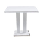 Amanda - Modern Contemporary Square Wood 42" Pedestal Base Dining Table Seats Up To 4 - White
