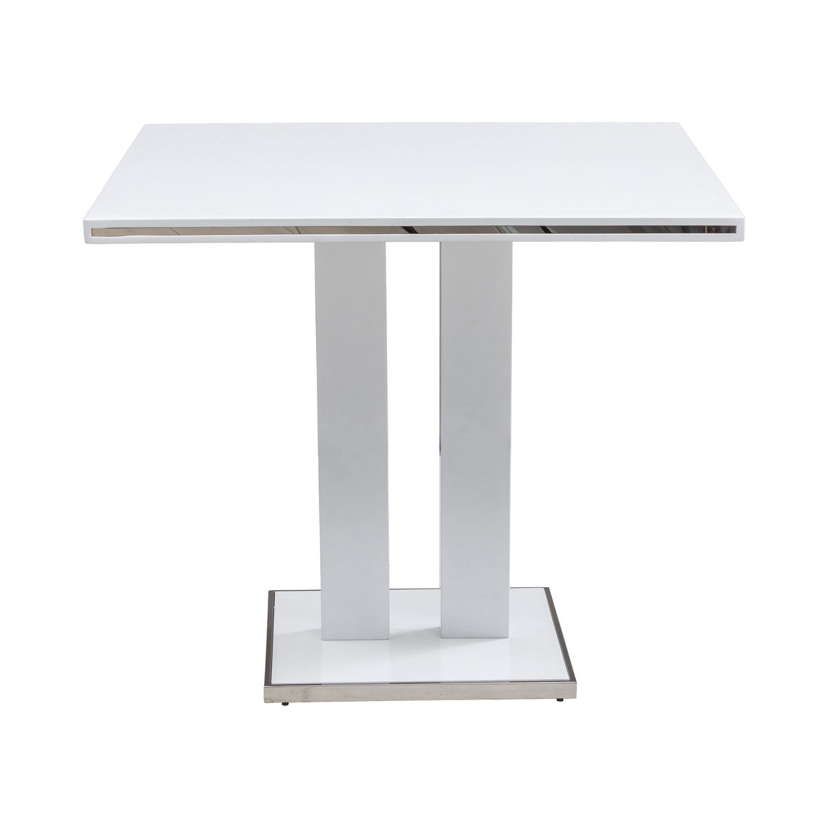 Amanda - Modern Contemporary Square Wood 42" Pedestal Base Dining Table Seats Up To 4 - White