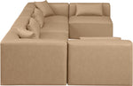 Cube - 6 Piece Modular Armless Sectional - Tan