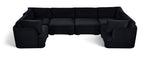 Hammond - Velvet Performance Fabric Upholstered 6 Piece U-Shaped Sectional