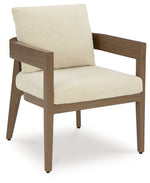 Serene Bay - Arm Chair With Cushion (Set of 2) - Dark Brown / White