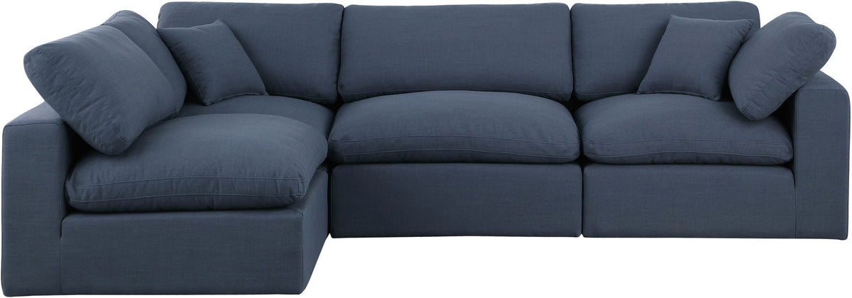 Comfy - 4 Piece Linen Fabric Modular Armless Sectional