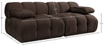 Orin - Velvet Performance Fabric Upholstered 2 Piece Modular Sofa
