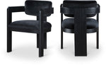 Sacha - Velvet Dining Chair With Black Base (Set of 2)