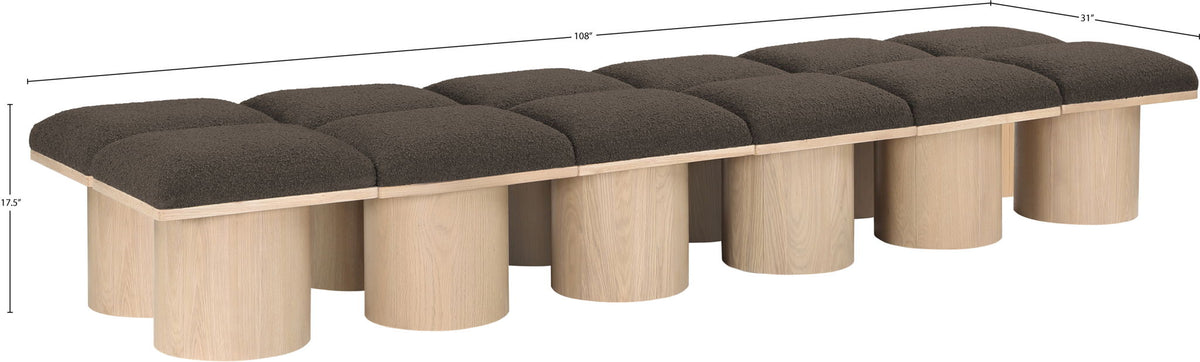 Pavilion - 12 Piece Modular Bench With Natural Base