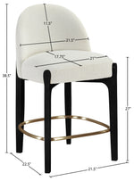 Torino - Counter Stool With Brushed Black Base