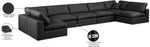 Comfy - 7 Piece Faux Leather Modular Armless Sectional