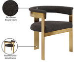 Romeo - Boucle Dining Chair With Gold Base (Set of 2)