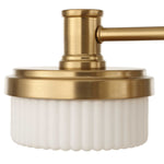 Wedge - 12 Light LED Brass Chandelier - White / Gold