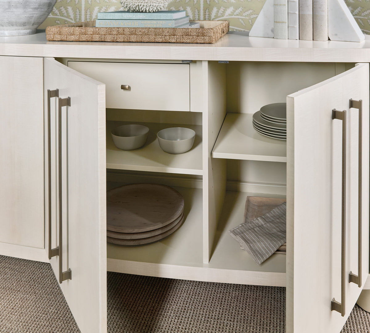 Melange - Bar None Credenza - White