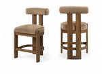 Arienzo - Velvet Upholstered Counter Stool (Set of 2)