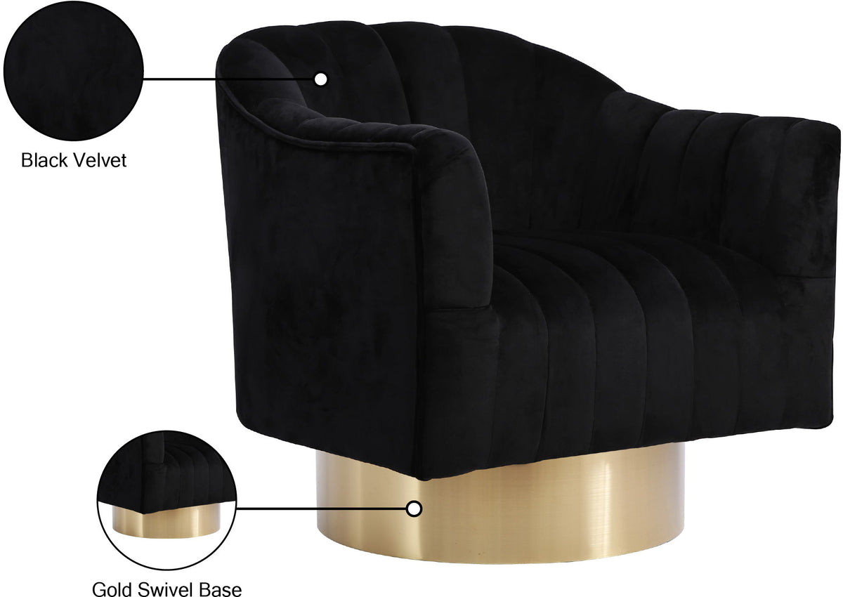Farrah - Accent Chair with Gold Base