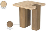 Ravenna - Genuine Fabric Travertine And Oak Wood Table