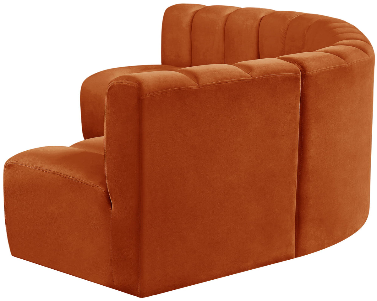 Arc - Velvet 5 Piece U-Shaped Modular Sofa
