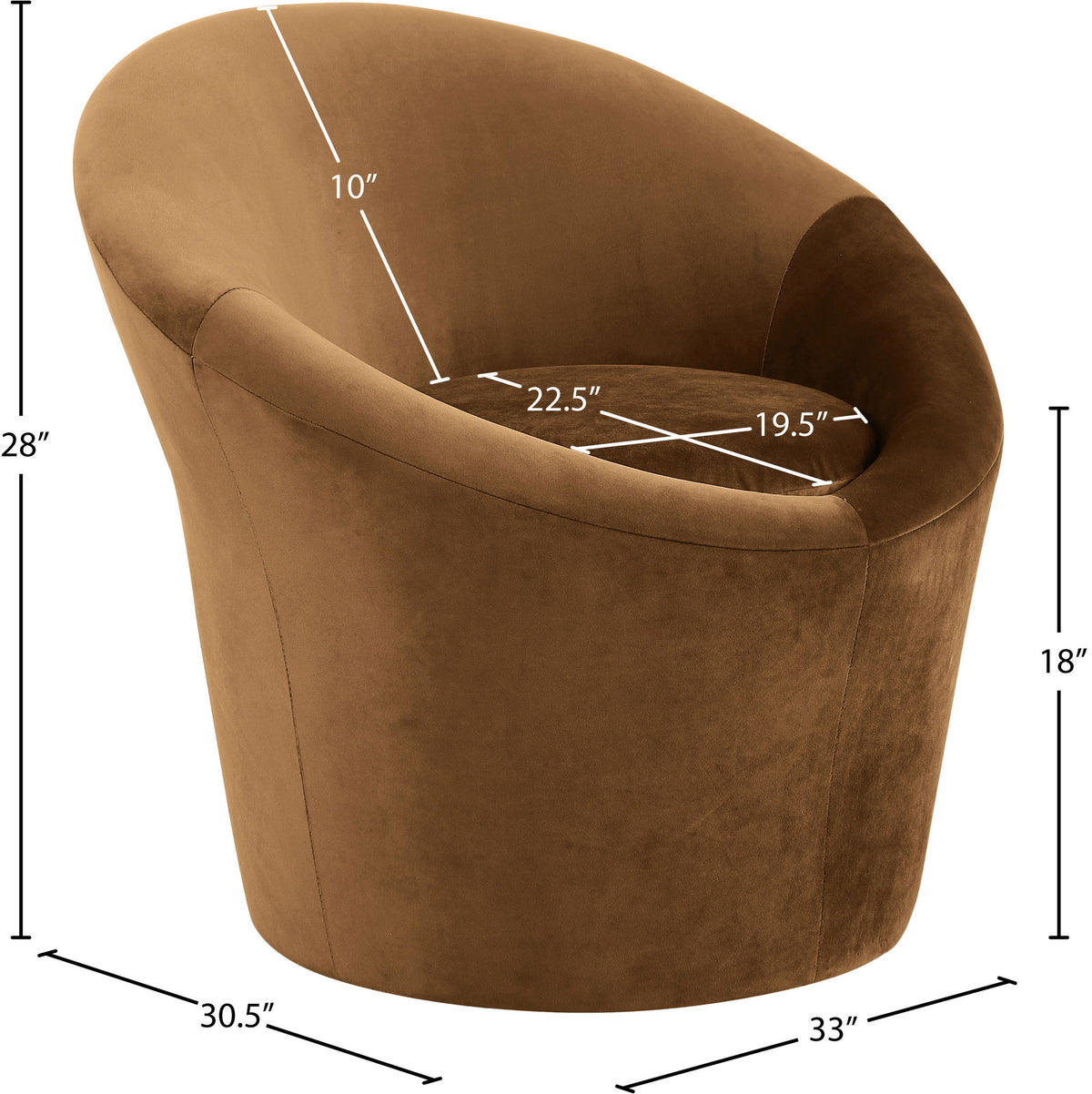 Tristan - Accent Chair - Saddle