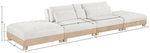 Turin - Chenille Fabric Upholstered Modular Sectional - White