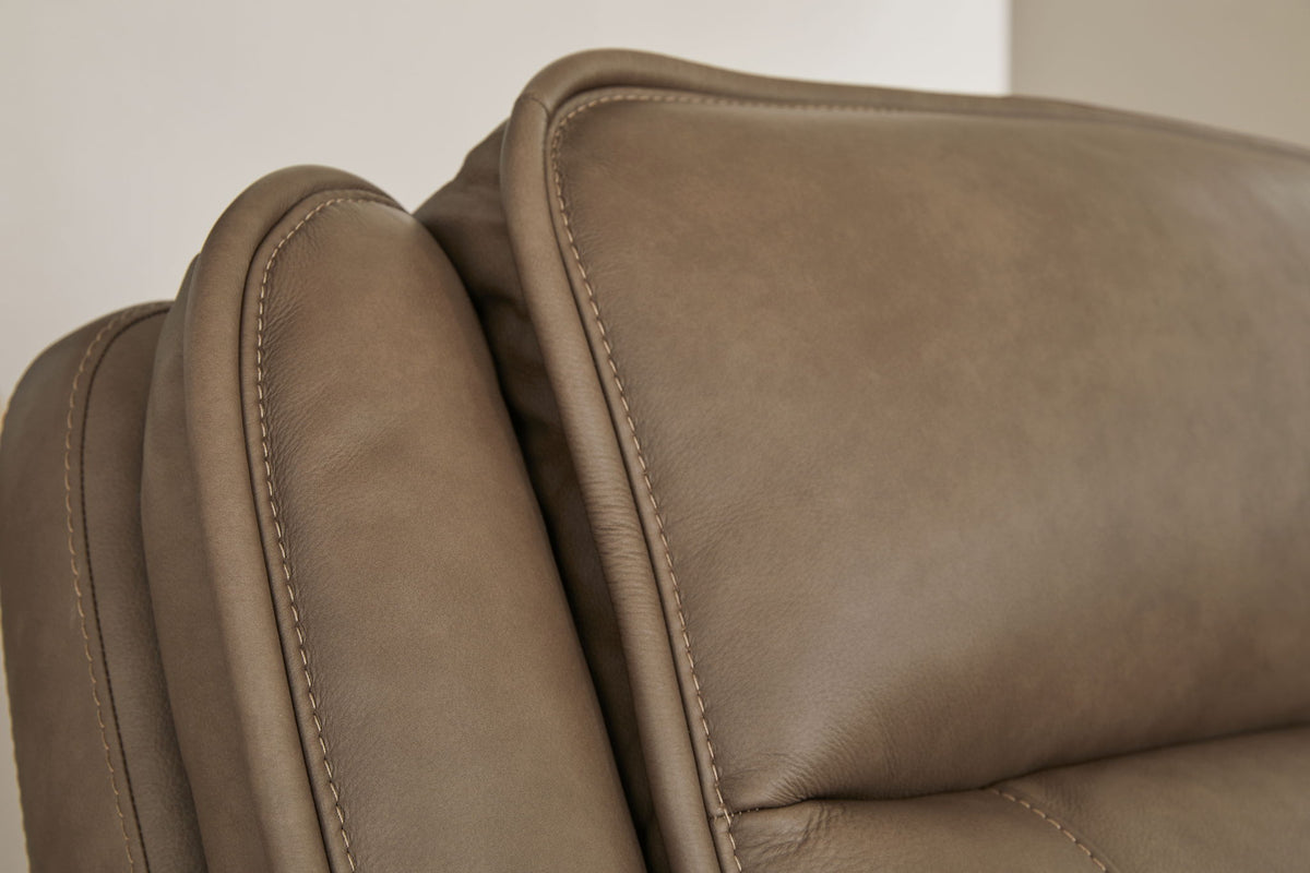 Glencroft - Power Reclining Sofa With Adjustable Headrest - Sahara