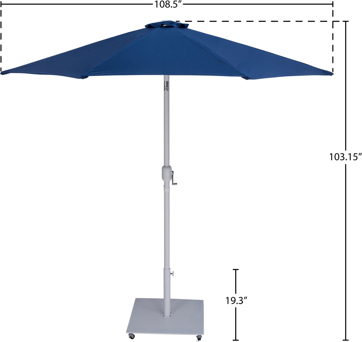 Fiji - Aluminum Patio Umbrella With Square White Base