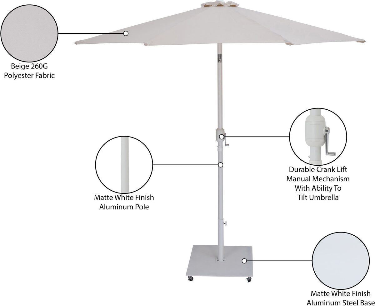 Fiji - Aluminum Patio Umbrella With Square White Base