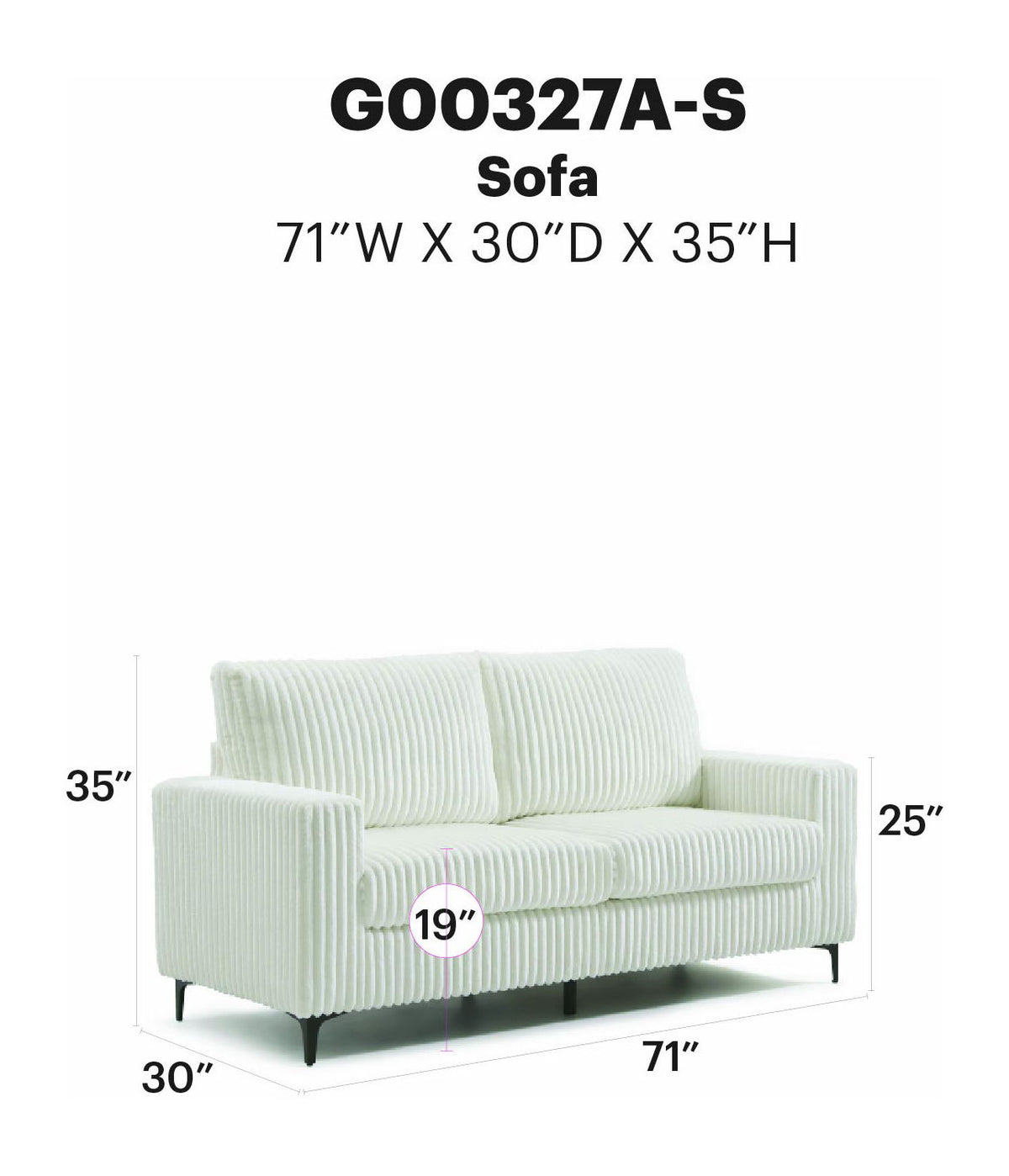 Glory Furniture - Houston - Sofa