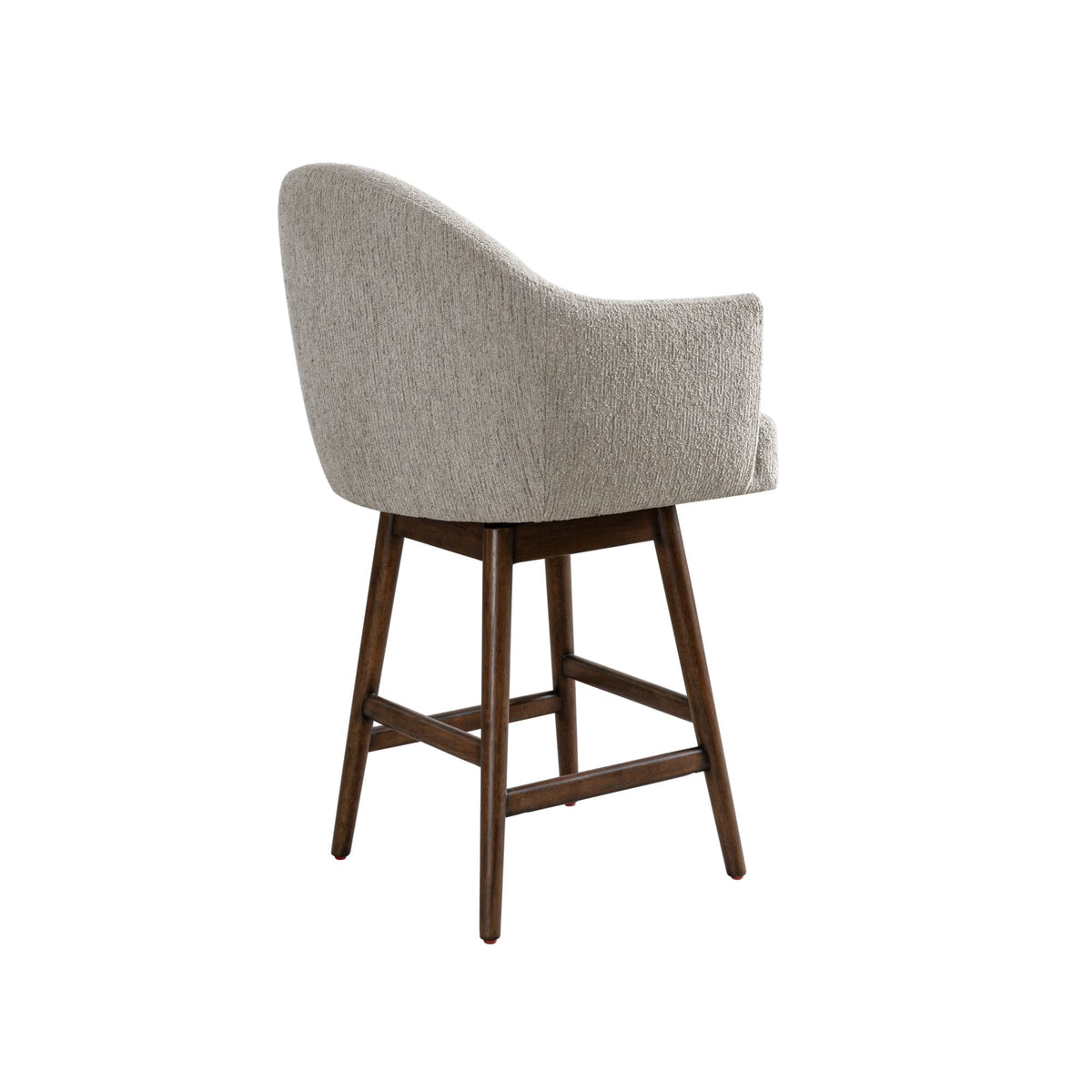 Jaxon - Brown Solid Wood Upholstered 26" Counter Height Swivel Barstool