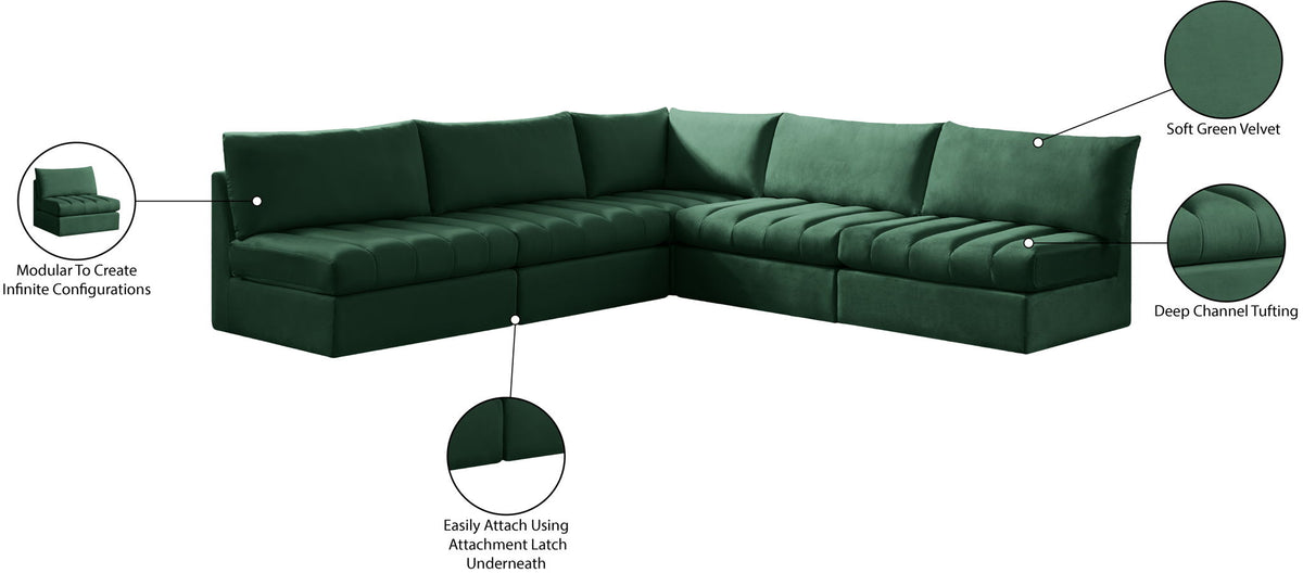 Jacob - Modular Corner Armless Sectional 5 Piece