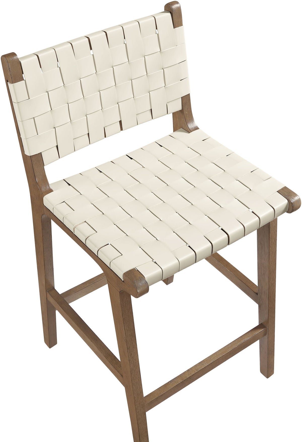 Entwine - Vegan Leather Upholstered Counter Stool - Painted Brown