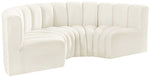 Arc - Velvet 4 Piece U-Shaped Modular Sofa