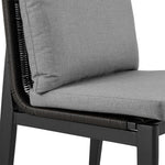 Cayman - Outdoor Patio 5 Piece Round Dining Table Set With Cushions - Gray