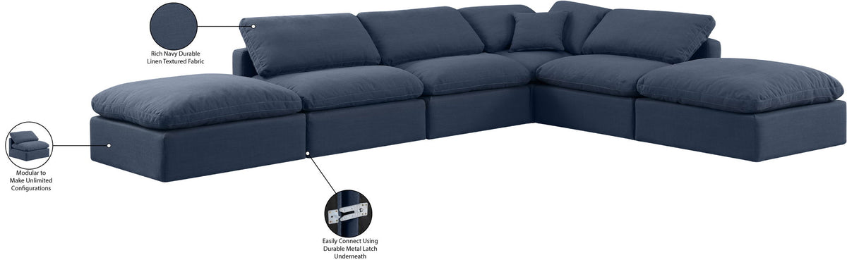 Indulge - Linen 6 Piece Modular Armless Sectional