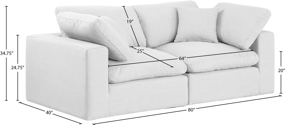 Comfy - Linen Modular Sofa 2 Seats