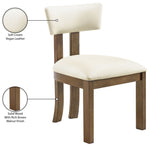 Lavrin - Vegan Leather Upholstered Dining Side Chair (Set of 2) - Walnut Base