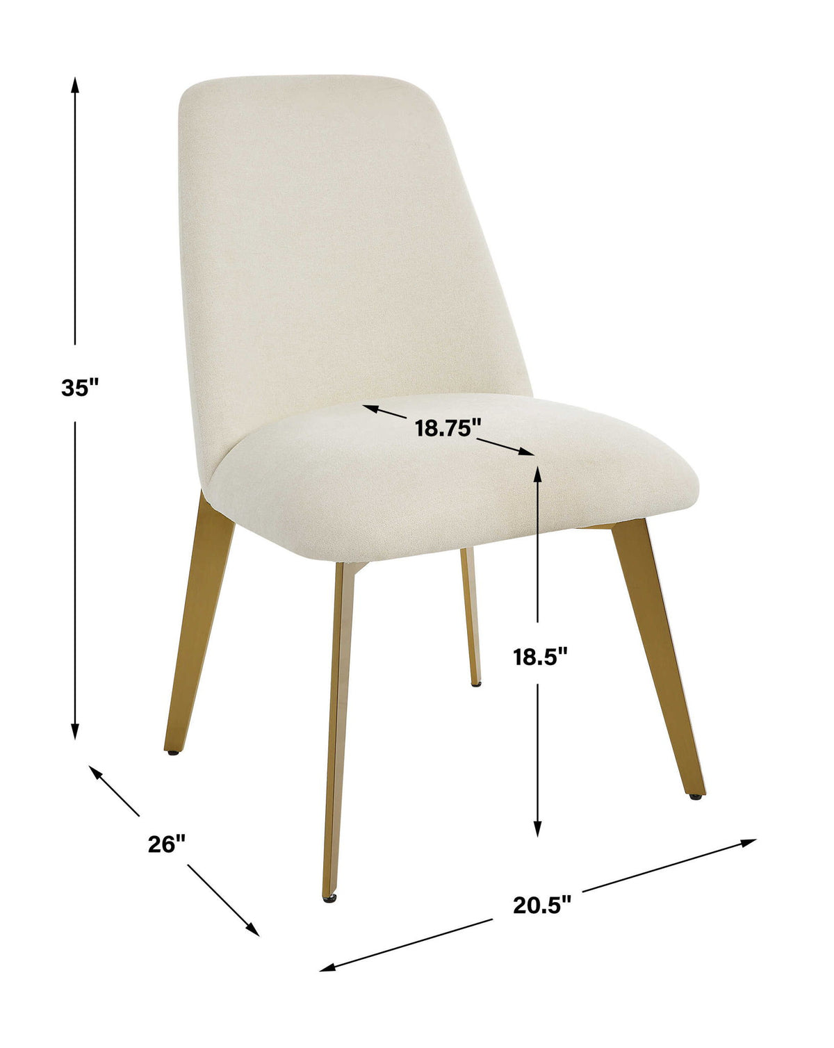 Vantage - Fabric Dining Chair - Off White