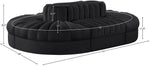 Rummi - Oval Velvet Performance Fabric Upholstered 6 Piece Modular Sectional