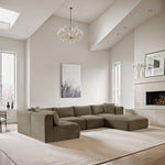Shaggy - Fabric 6 Piece Modular U-Shaped Sectional